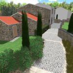 plan 3D allée jardin