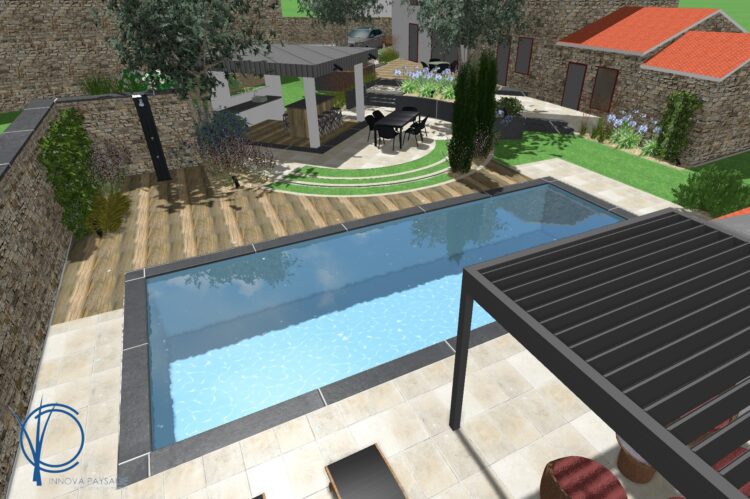 concepteur 3D jardin piscine